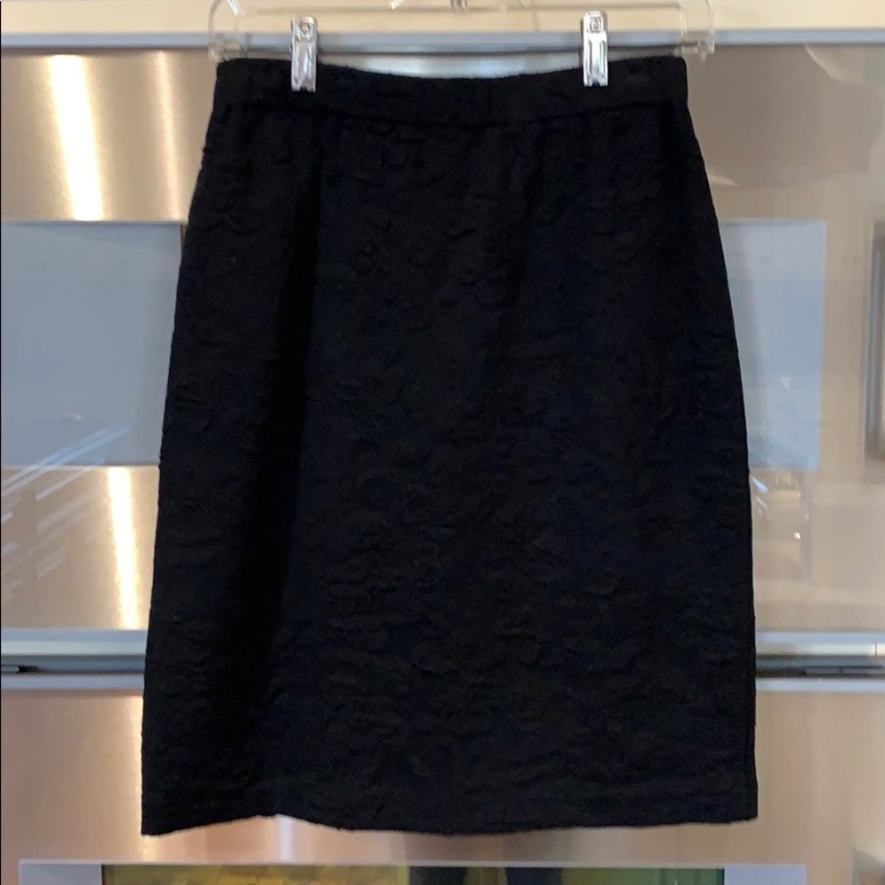 St. John Black textured skirt